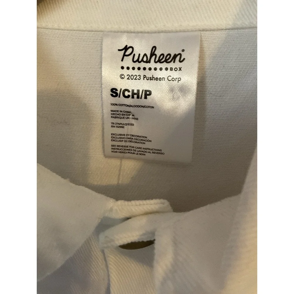 Pusheen Bobasheen White Denim‎ Jacket Spring 2023 Box Exclusive Size Small